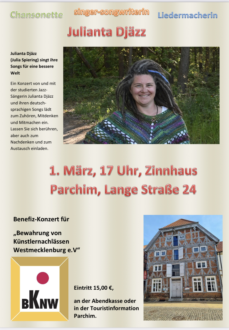 Benefizkonzert für "Bewahrung von Künstlernachlässen Westmecklenburg e.V."