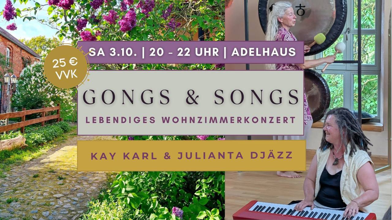 Gongs & Songs - Interaktives Wohnzimmerkonzert im Adelhaus